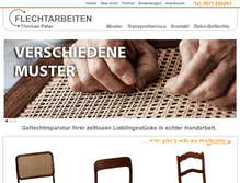 Tablet Screenshot of flechtarbeiten.de